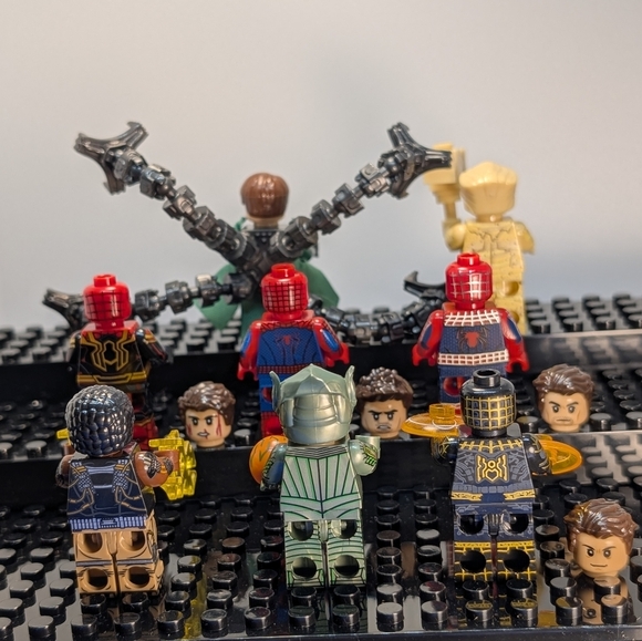 8 Minifigures- Spiderman No Way Home Heroes and Villains Green Goblin Electro - Picture 8 of 12